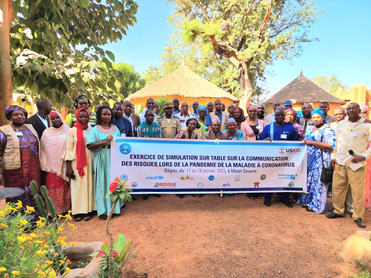 cniecs's tweet photo. Le premier exercice de #simulation sur la "communication des risques lors de la pandémie de la #COVID19 " au #Mali a été organisé du 17 au 19 Janvier 2023 sous la coordination du Département des Opérations d’Urgence de #Santé #Publique (#DOUSP) et avec l’appui de @USAIDMali
#CREC https://t.co/0kyCENfgvE