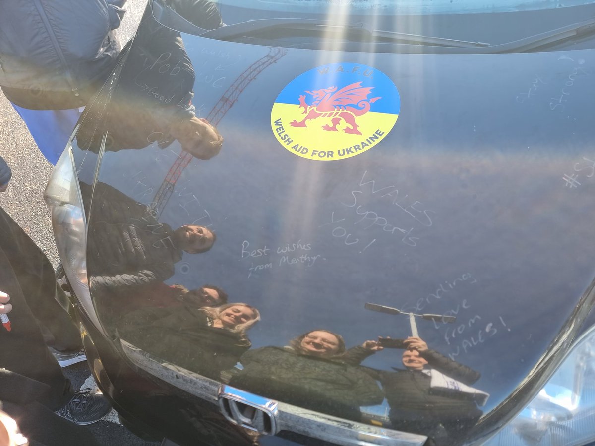 Welsh Aid For Ukraine (WAFU) (@wafu_aid) on Twitter photo Today, Emergency Medicine Doctors at Prince Charles Hospital <a href="/CwmTafMorgannwg/">Cwm Taf Morgannwg University Health Board</a> wrote well wishes on a vehicle that will be donated to the medics on the frontline. The vehicle is headed to Ukraine this weekend with Aid and will be handed over to <a href="/Trinity_in_ua/">Trinity</a> #StandWithUkraine Today, Emergency Medicine Doctors at Prince Charles Hospital <a href="/CwmTafMorgannwg/">Cwm Taf Morgannwg University Health Board</a> wrote well wishes on a vehicle that will be donated to the medics on the frontline. The vehicle is headed to Ukraine this weekend with Aid and will be handed over to <a href="/Trinity_in_ua/">Trinity</a> #StandWithUkraine