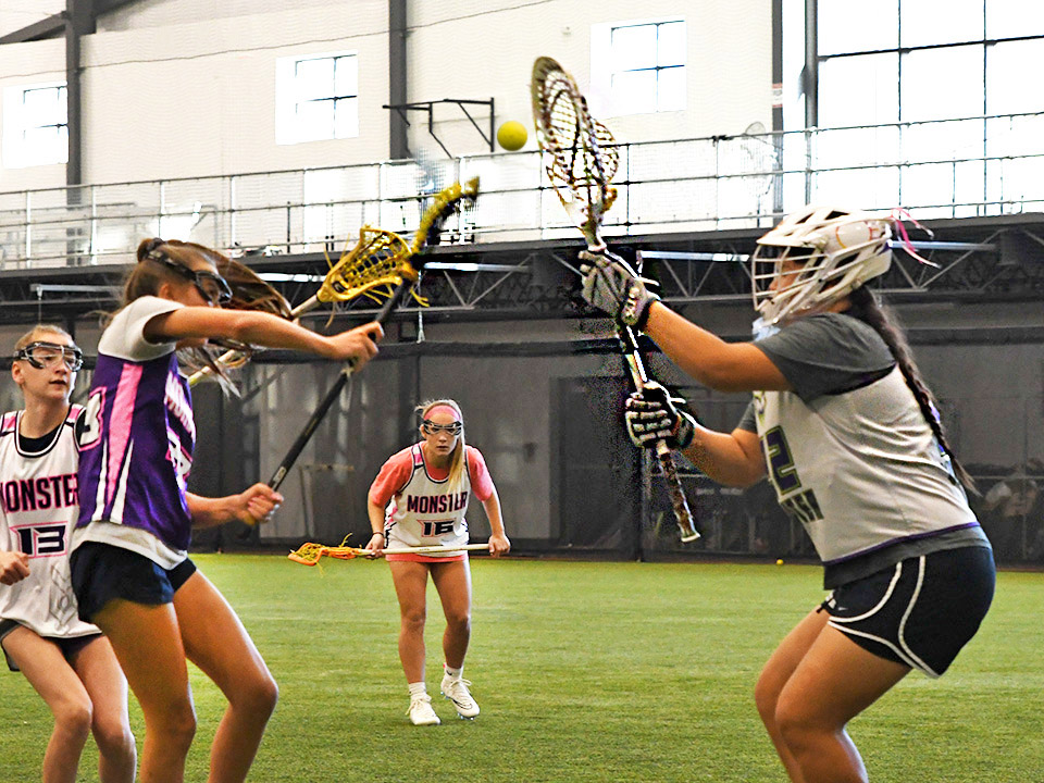 2026s playing hard at the MLK Combine – Madeline, Mckenna and Mia attacking while Jordyn made a nice save on a point-blank shot. <a href="/PrimetimeBall_/">Primetime585⭕️</a>