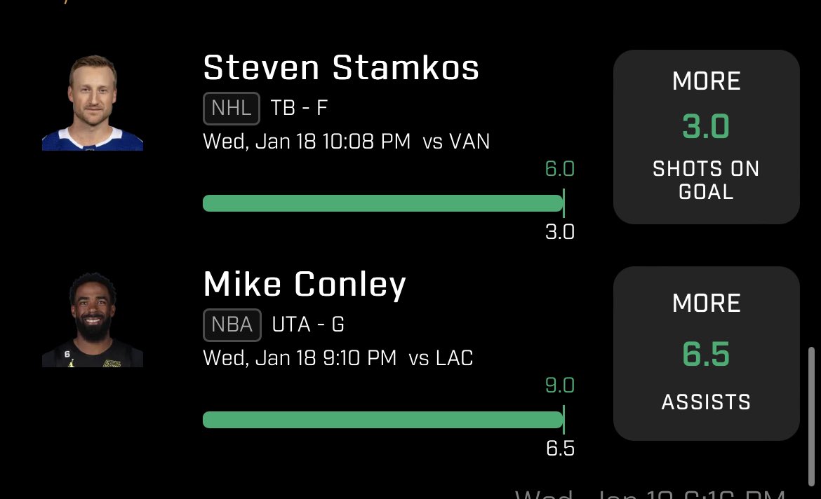 HimSirSki's tweet photo. I love mixing @rkgflesport NHL with @HexProps and @PickedByMarty NBA 🔥🔥🔥. Discord full of goats 😈 #prizepicks #prizepicksnba #gamblingtwitter #prizepicksNHL #underdog #nfl #nba #gambling #dfs #nbatwitter https://t.co/OlxTqcOaDZ
