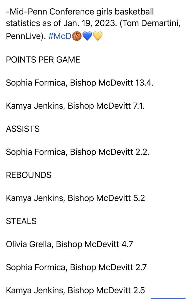Bishop McDevitt Girls Basketball tweet media