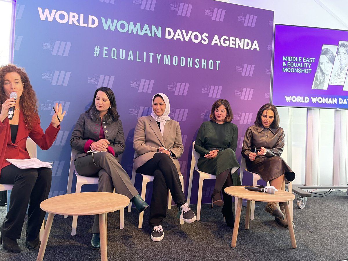 Middle East and Equality Moonshot with <a href="/NYUSPS/">NYU School of Professional Studies</a> <a href="/ghadaoueiss/">Ghada Oueiss غادة عويس</a> <a href="/falnuaimi/">Fatma Al Nuaimi</a> #wef #wef2023