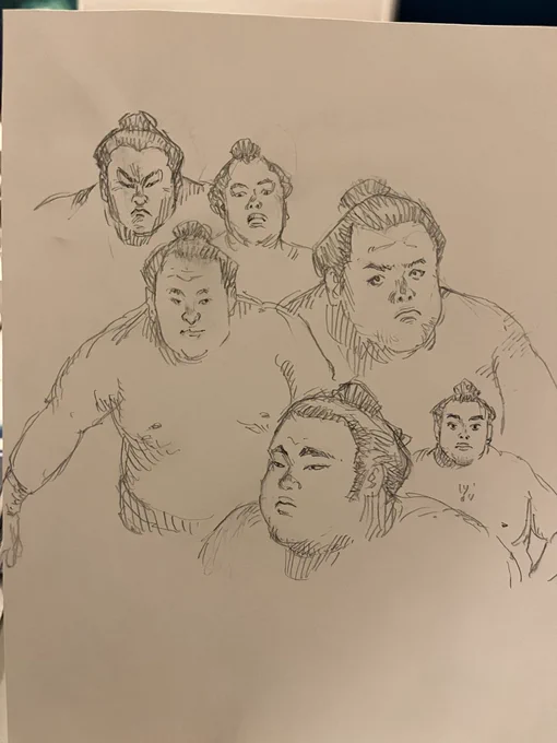 明日はこれ色つけてあげやす
#1日1絵
#大相撲初場所 