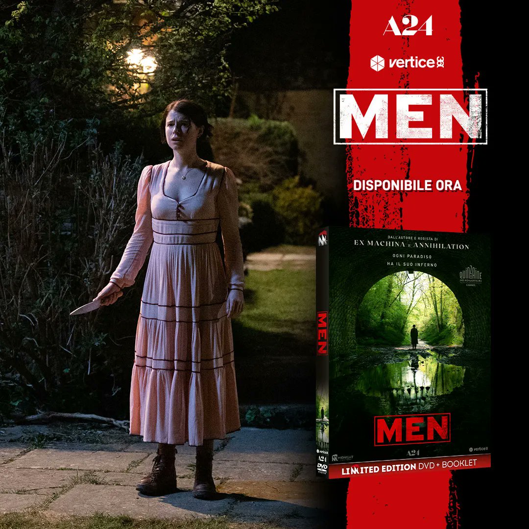 00factory's tweet image. Dopo una tragedia personale, la giovane Harper cerca rifugio nelle campagne inglesi  che però celano demoni perversi e misogini. #Men vi sta aspettando tra gli originali #MidnightFactory in Limited Edition DVD e Blu-ray con booklet! Acquista ora ➡️ bit.ly/3tYXpuH