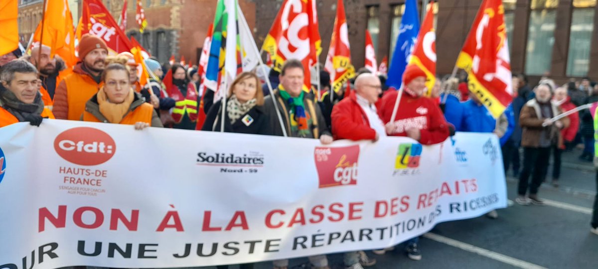 #Lille #greve19janvier #19janvier2023 
Une mobilisation exceptionnelle à Lille