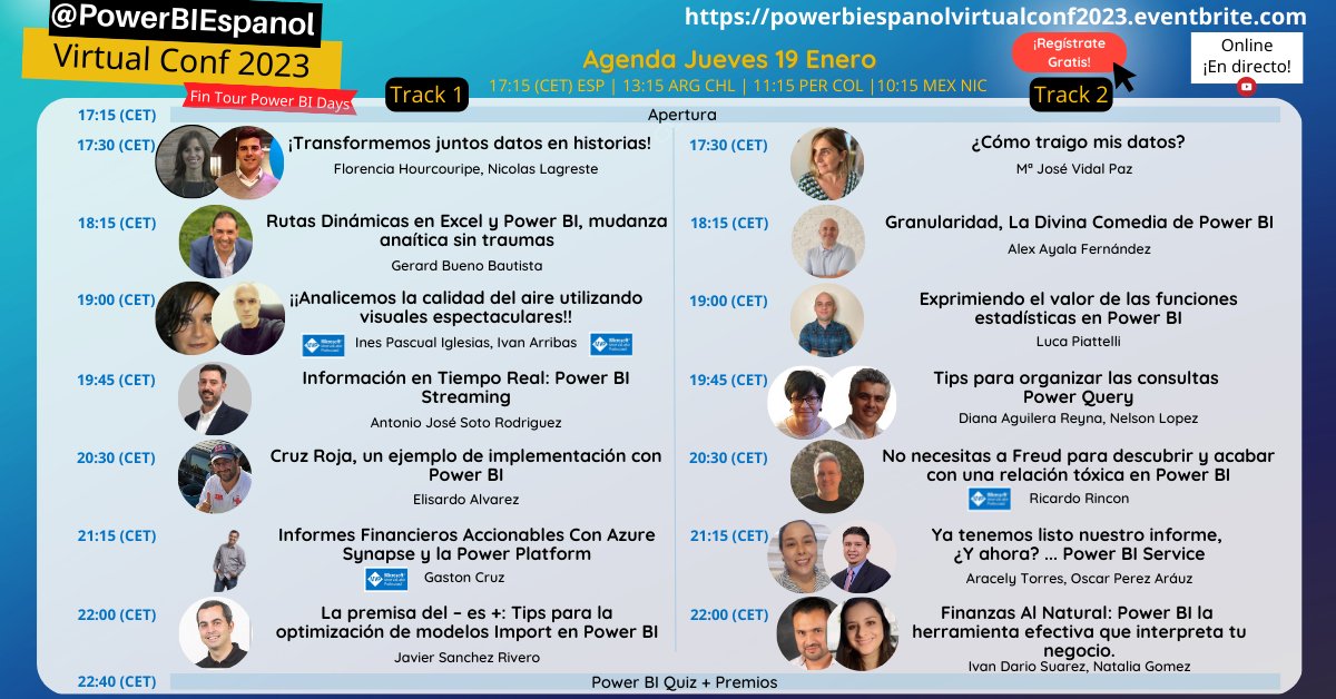 ambynet's tweet image. 📢⏰📅#Hoy 3er día del evento #PowerBIEspVirtualConf23👏👍🤝con sesiones sobre @msPowerBI 🎉🎊 #online #gratis
Te esperamos #PowerBIFamily
#Track1: youtube.com/watch?v=xlSzyq…
#Track2: youtube.com/watch?v=wJvrQS…
¡Conecta, comparte, participa! #SomosPower #SomosComunidad #PowerBIWomen
