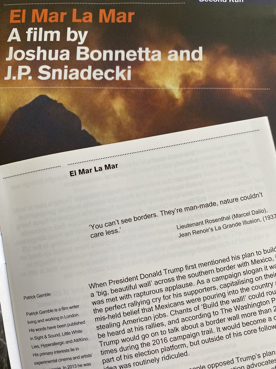 PatrickJGamble's tweet image. Really loved writing the booklet essay for this @SecondRunDVD Blu-ray release of Joshua Bonnetta and J.P. Sniadecki’s El Mar La Mar. Can’t wait to watch it again.