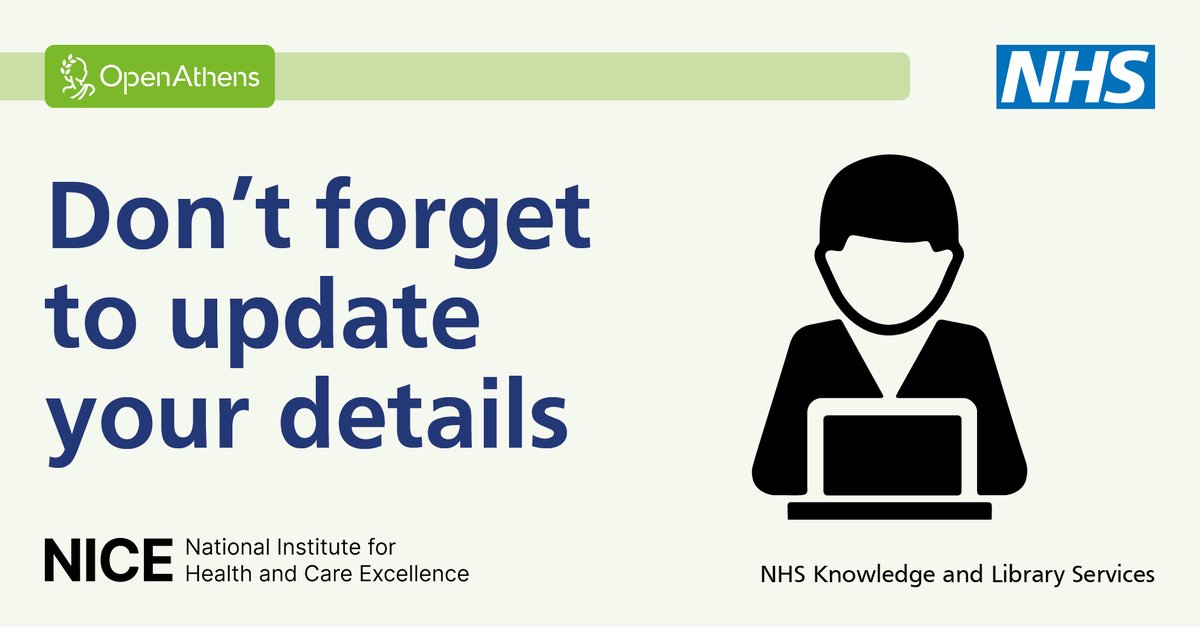 NHSKFH's tweet photo. On rotation? Keep access to all journals, ebooks and support tools you have through NHS OpenAthens. Update your NHS OpenAthens account details when you get to your new organisation.  #NHSKLS #NHS https://t.co/6duFo3W0PT https://t.co/p9bI6Lk6tR