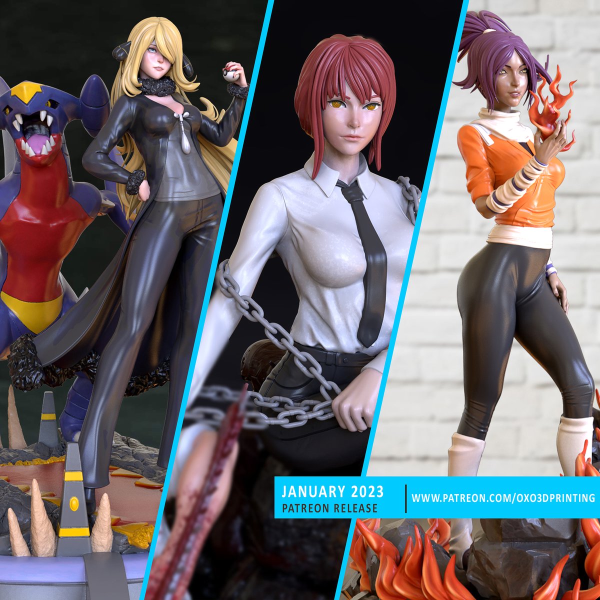 d_oxo3's tweet photo. ✨January release for SFW versions are done✨
More info➡️ https://t.co/0hSWkpuuEC
#Yoruichi #BLEACH_anime #Pokemon #PokemonScarlet #chainsawmanfanart #makima #denji #chainsawman115 #3Dprinting #3dprinted #waifu #anime #miniaturepainting #waifus2023 https://t.co/xQ8VsIbu7D
