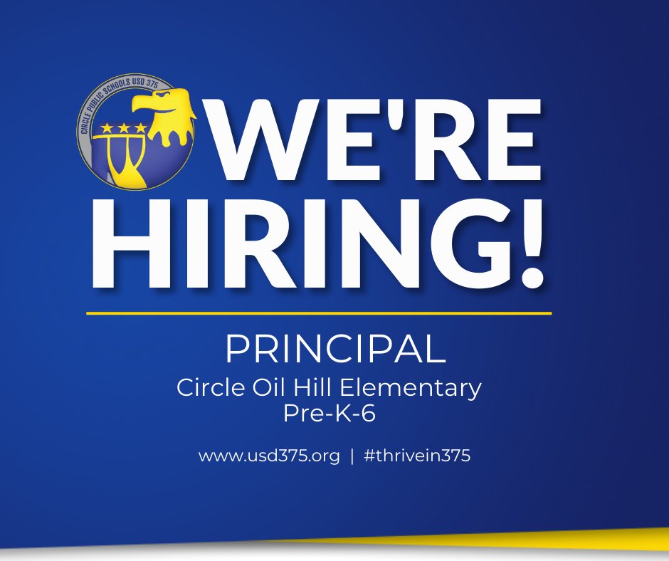 We're hiring for the 2023-2024 school year! 

Know someone who would be perfect? Apply online or download an application today.

usd375.org/page/employment

#thrivein375