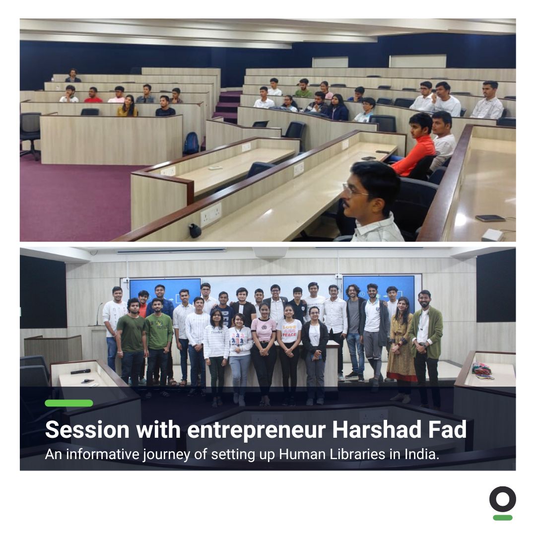 Thank you, Harshad Fad for the wonderful session on Human Libraries, an inspiration for students of NMIMS, Shirpur to work on implementing their innovative ideas and bringing positive changes to the society.

#socialinnovation #startup #entrepreneurship #humanlibrary