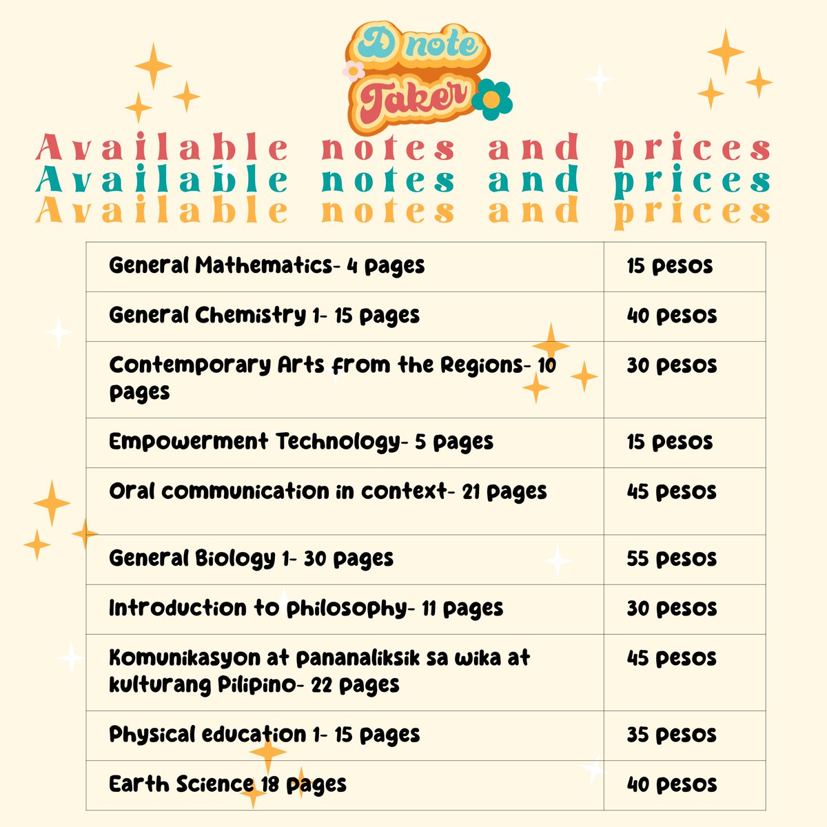 dnotetaker's tweet photo. shs notes for sale🤍

here are the available notes and their prices!!

affordable shs notes for you! 😉 great bundles are also available 🤍 

#notes #digitalnotes #STEM #ABM #HUMSS #studytwtph #shsnotes https://t.co/28DUyCYIqf