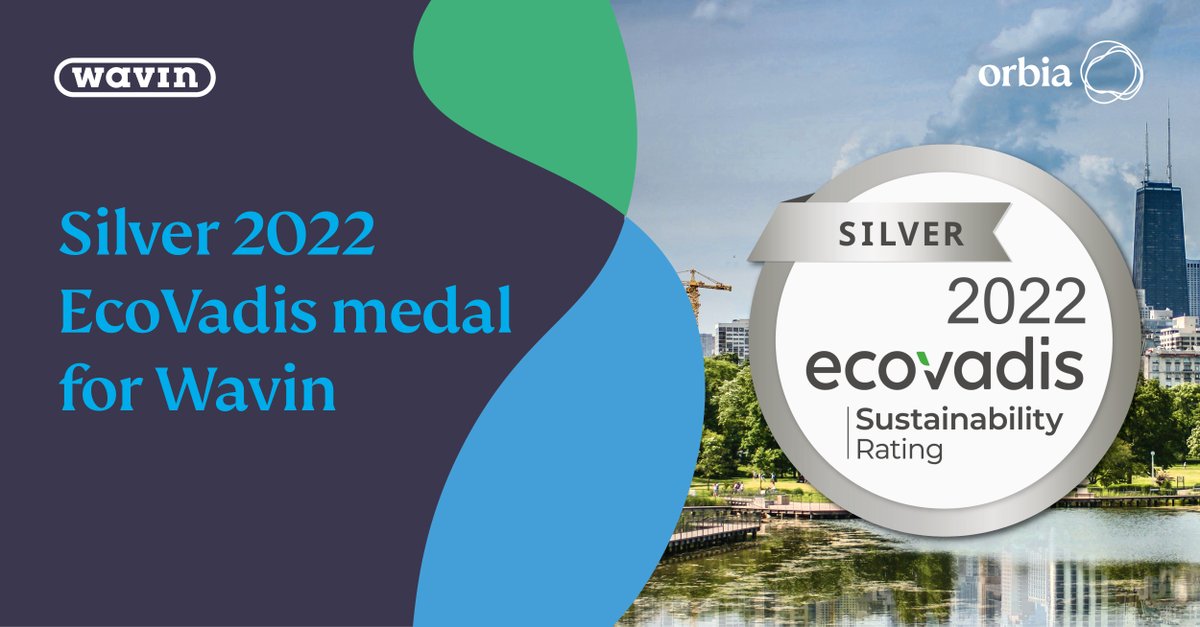 We are pleased to announce that Wavin has been awarded a silver medal from Ecovadis in 2022. This recognition ranks the company in the top 25% of best-scoring companies in the field of Corporate Social Responsibility worldwide. 

Find out more here: hubs.la/Q01yzBrH0