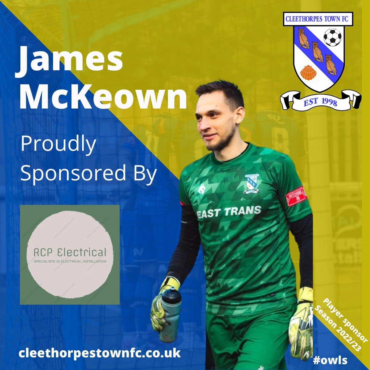 CleeTownFC's tweet photo. Sponsor's shout out!
We'd like to thank @RcpLtd for @1Jamesmckeown Player sponsorship and @PropertyRoost for sponsoring Macca's kit 👏👏👏 https://t.co/xxOWTOSedy