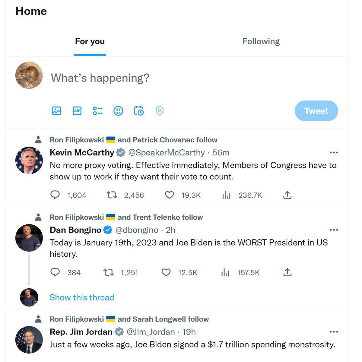 LObservable's tweet image. This morning, Tw@tter defaults to "for you" and opens with a bunch of Fascist liars. People who I follow, follow them, because they cover the Right - but those people I follow, follow others. 

Random selection my arse, this is a propaganda machine.