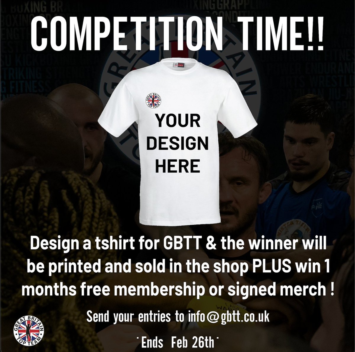 gbtopteam's tweet photo. We are running a competition where you could not only have your design featured as a limited run tshirt in our shop but also win a month's free membership or signed merch. All entries must be in by Feb 26th
we can not wait to see your design
#competition #designcomp https://t.co/worj143WoX