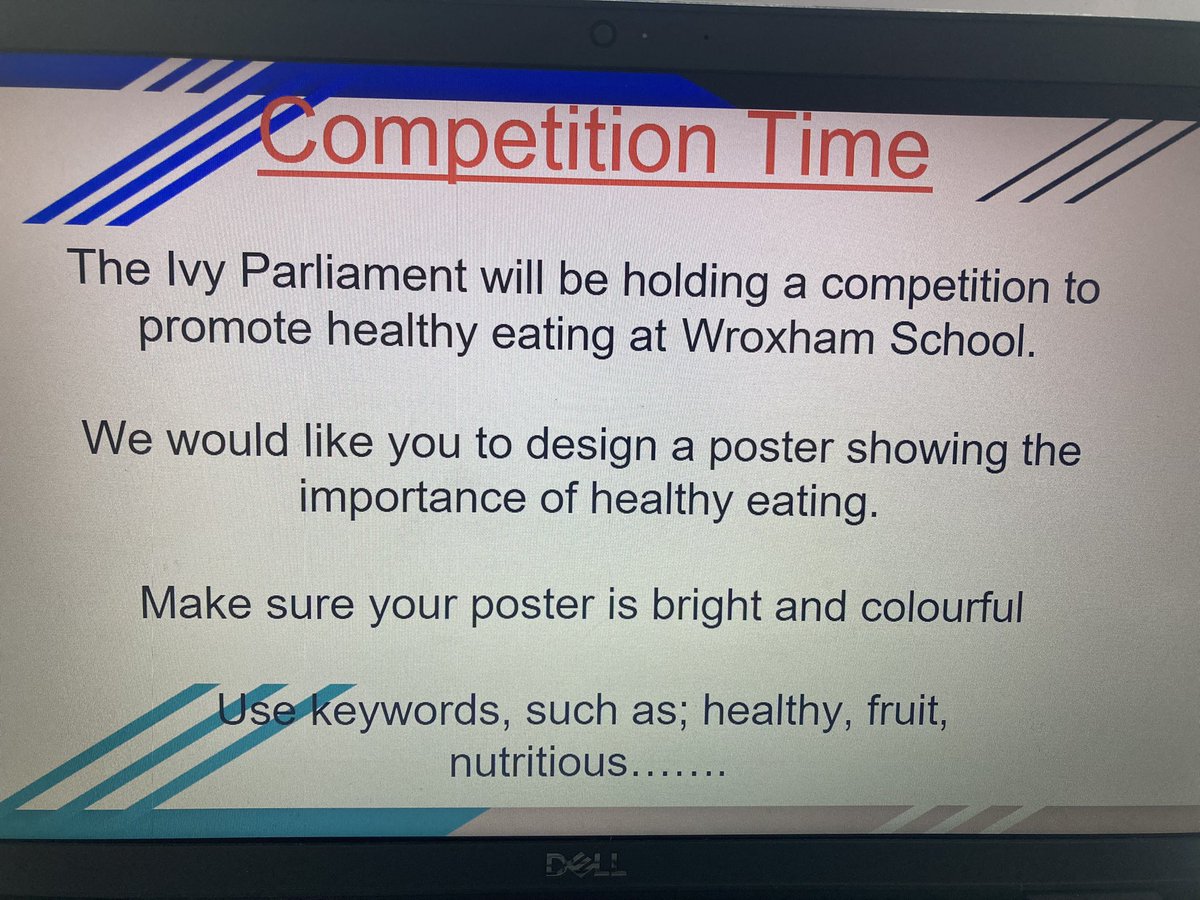 leanne_bridges1's tweet photo. Please encourage your children to take part in this healthy eating competition which is running across all Ivy Schools.  Our Ivy Parliament representatives did a great job delivering this to the children in assembly today. All entries to Mrs Bridges by 2nd Feb @WroxhamSchool https://t.co/5akCioB6eB