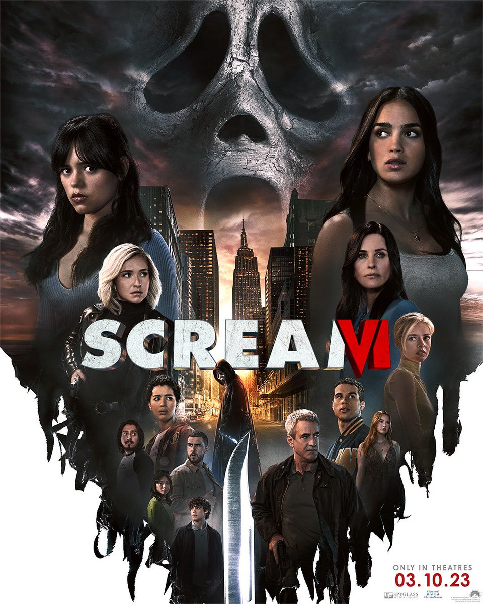 DiscussingFilm's tweet photo. New poster for ‘SCREAM VI’. https://t.co/mLz9eg7tw9