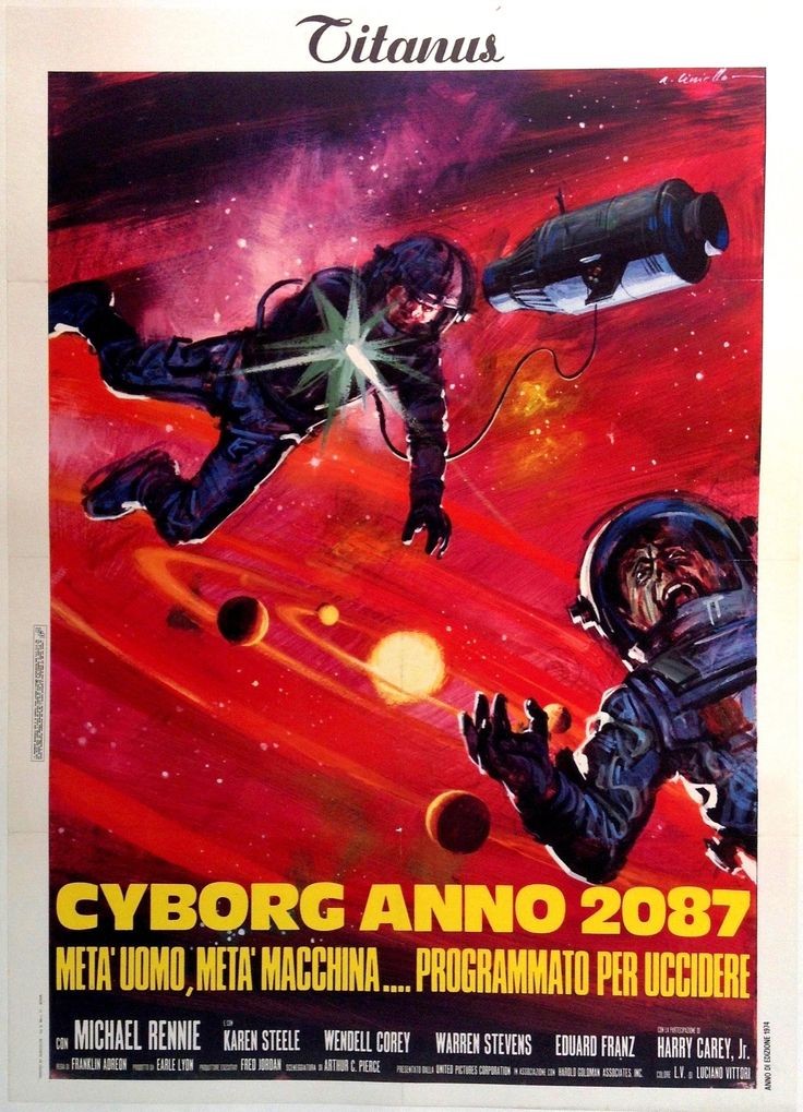 Italian movie poster for #Cyborg2087 (1966 - Dir. #FranklinAdreon) #MichaelRennie