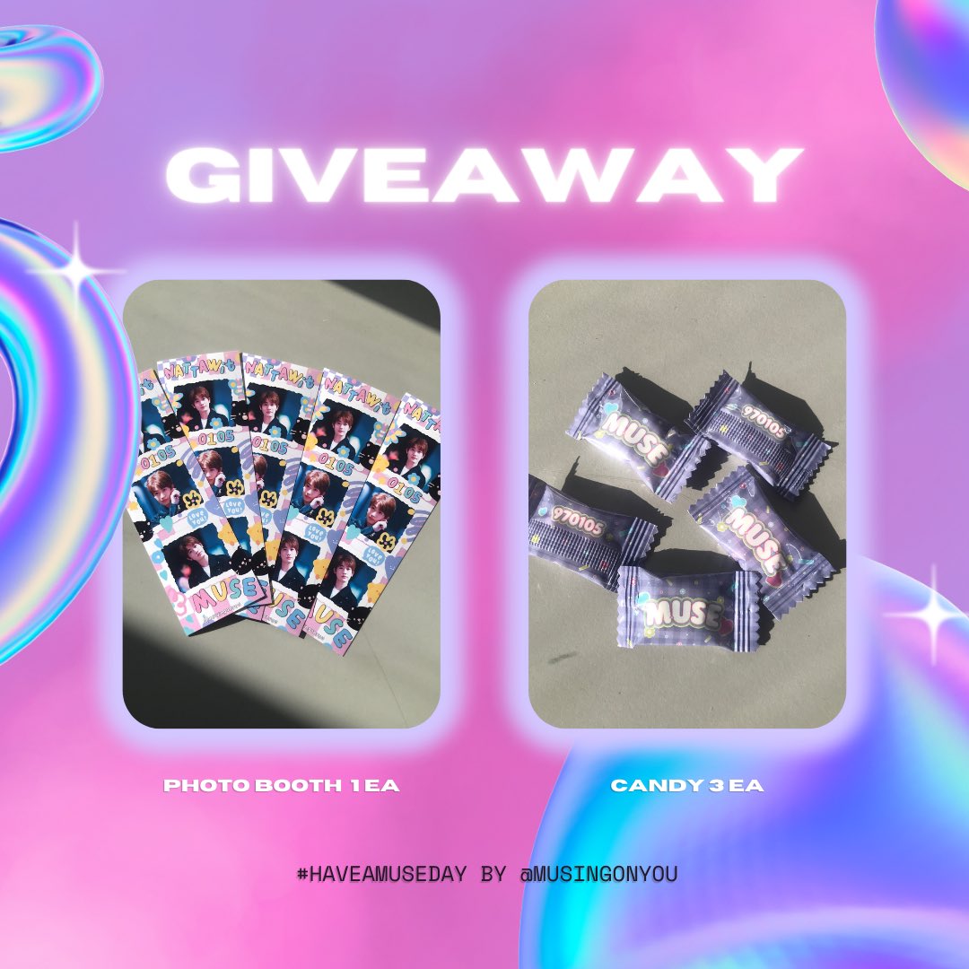 musingonyou's tweet photo. งาน #TaeMuseGungBDCharity เรามี giveaway สำหรับแฟนคลับ #แมวมิวซ์ ไปแจกเล็ก ๆ น้อย ๆ ด้วยนะคะ 

🍬 Photo booth 1 แผ่น + ลูกอม 3 เม็ด🍬

เจอกันวันเสาร์นี้ค้าบบบ ◡̈  ༘ * 

#mmmmmmmuse #ConversationThailand https://t.co/wKaEIGr76x