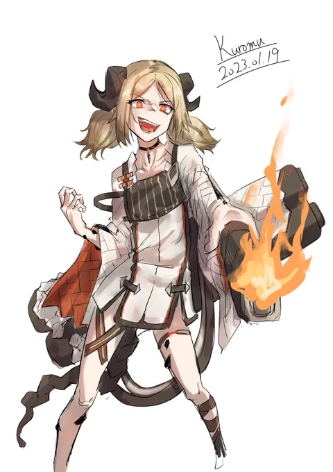 イフリータ#アークナイツ版深夜の真剣お絵かき60分一本勝負 #Arknights #アークナイツ #明日方舟 