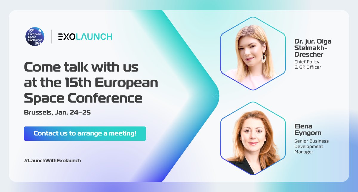 Exolaunch's tweet image. 📣 Going to the 15th European Space Conference? Reach out to meet our team and learn about our turnkey #LaunchSolutions &amp;amp; #DeploymentTechnologies!

#LaunchWithExolaunch #BBESpaceConf #networking #Space #satellite