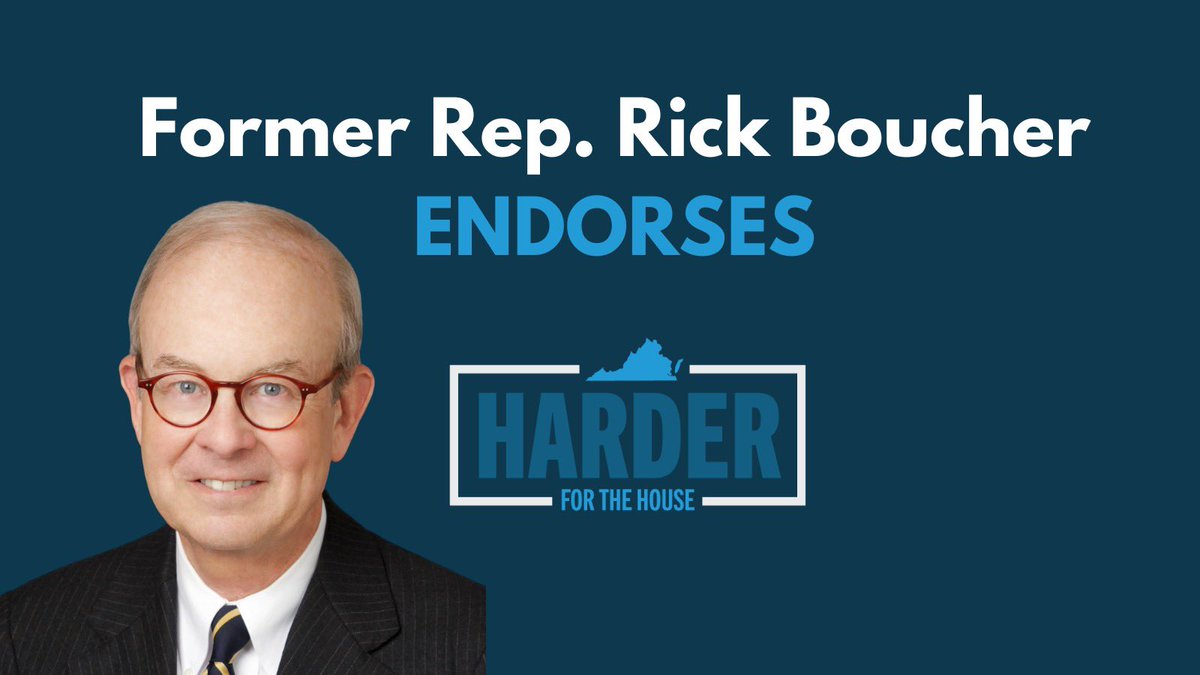 ICYMI: I’m very proud to have the support of former Congressman Rick Boucher. Nobody embodies service to Southwest Virginia more than he does. #HD41