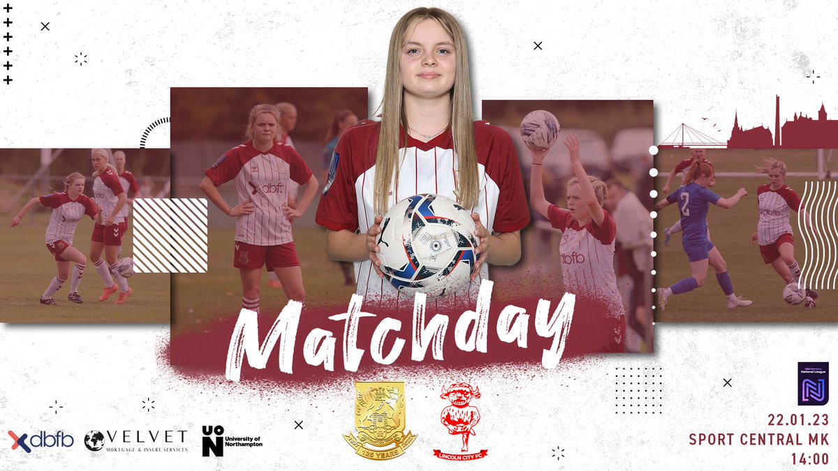 ⚽️ The Cobblers return to <a href="/FAWNL/">FA Women's National League</a> Division One Midlands action against <a href="/Lincoln_Women/">Lincoln Women</a> at 2pm today.

This afternoon's fixture will be played <a href="/SportCentralMK/">Sport Central</a>, MK9 1EN.

Thank you, <a href="/dbfbcomms/">dbfb communications</a>, <a href="/velvet_mis/">Velvet Mortgage & Insure Services</a> and <a href="/UniNorthants/">UniofNorthampton</a>, for your support.

#Together | #ntfc | #ShoeArmy 👞