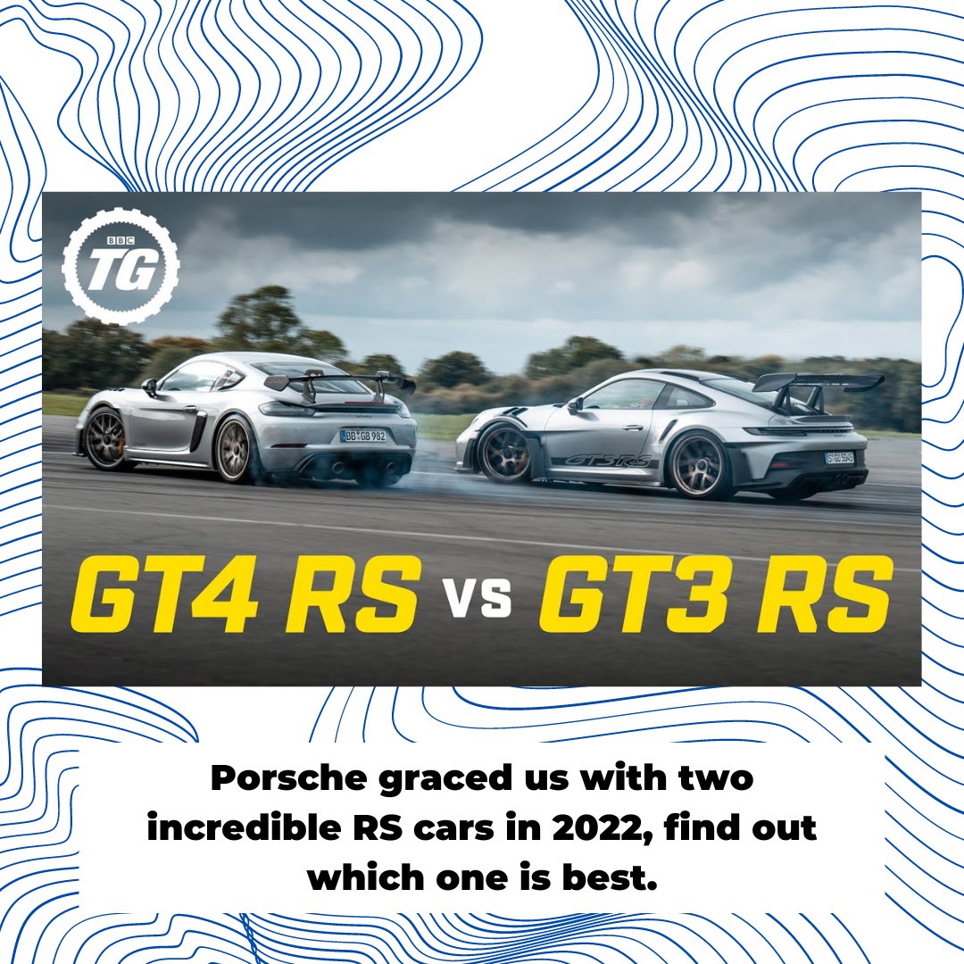 StatusCarCare's tweet image. Porsche treated us to two Porsche beauties in 2022 - The 911 GT3 RS &amp;amp; The Cayman GT4 RS.

In this Top Gear special they put them both to the test to find out which reigns supreme.

Comment below and let us know your favourites. 

watch the full video here: youtube.com/watch?v=V7VTR1…