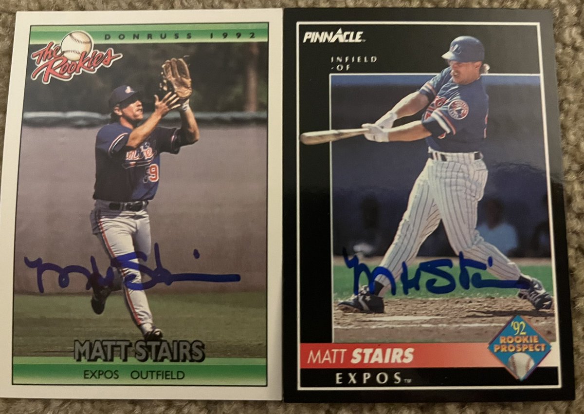 mjs80377's tweet photo. Thanks to @ThisFansView for hosting  @Phillies Works Series Hero Matt Stairs last night! Thanks to @carlscards @flyboys1974 @laurenh903 @JohnOBrien51902 for a great show! #Hobby #Collect #Autographs #WorldSeriesChampion #RingTheBell https://t.co/3kbZ7xhSPE