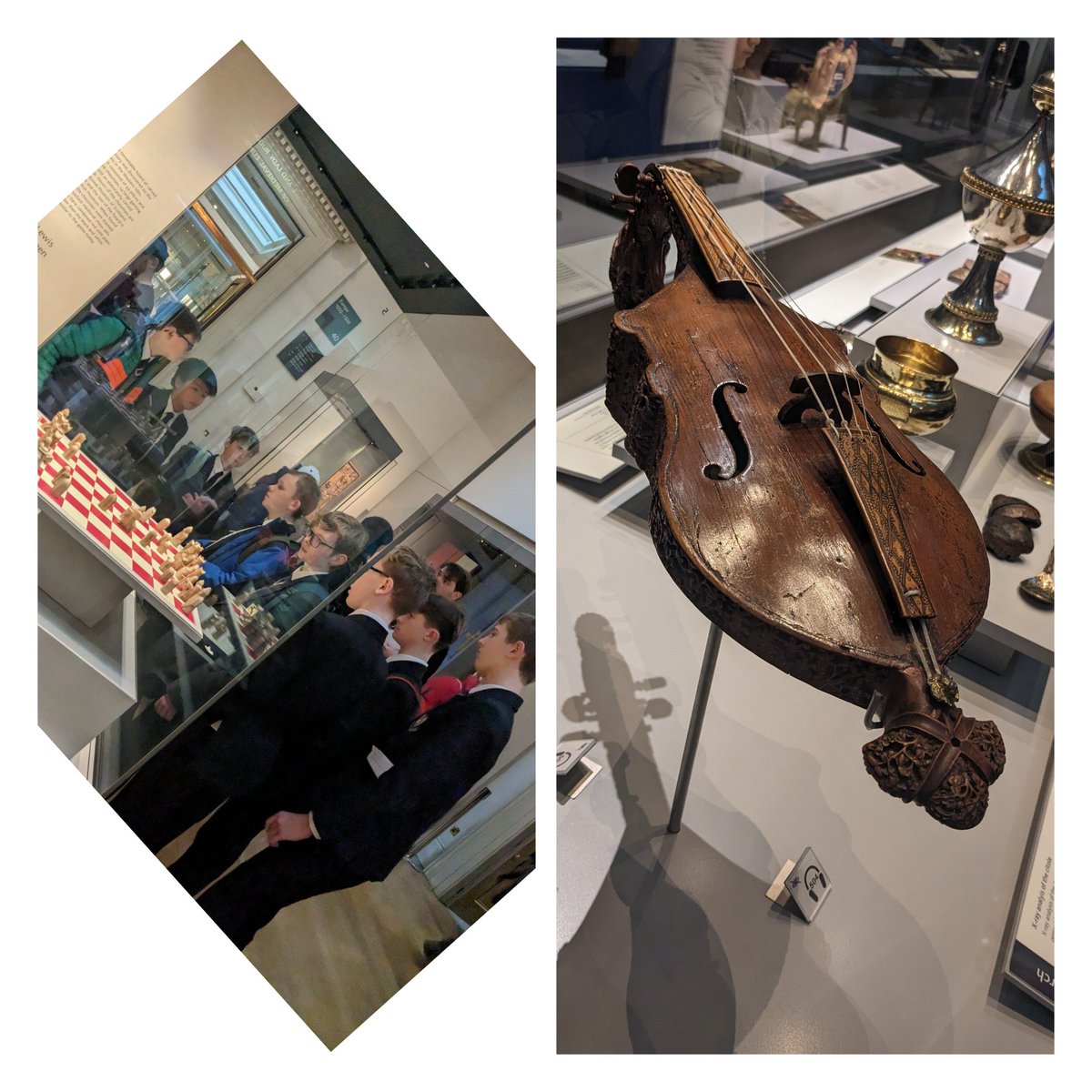 A lovely day combining learning about the walrus tusk chess set used in the Harry Potter films and 500 year old citoles. #verulamforlife #teachingmusic #thebritishmuseum #curriculumenrichment #earlymusic