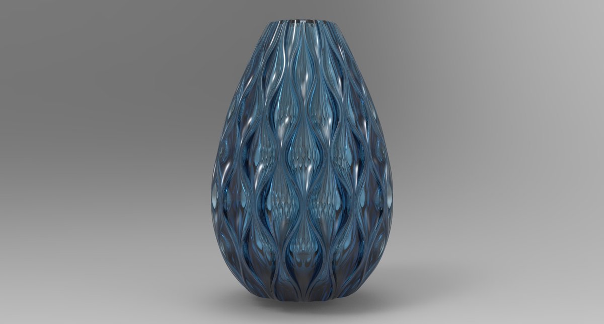 Flower vase.

Made in #solidworks &amp; Rendered in #keyshot

#3dmodeling