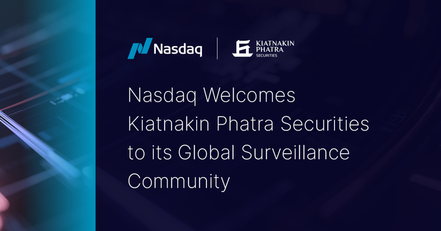 Nasdaq's tweet photo. Market integrity at the global scale is essential for investor protection.

By leveraging @Nasdaq Trade Surveillance Technology, Thailand-based @KiatnakinPhatra (KKPS) will enhance its global surveillance and market integrity efforts.

Learn more: https://t.co/nBm1UXje9k https://t.co/bXoJGV7LXy