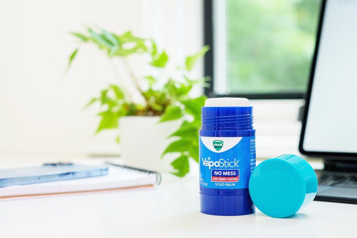 Open and swipe your VapoStick when you need soothing, non-medicated Vicks Vapors in your day. Find VapoStick near you: spr.ly/6018MdxuY