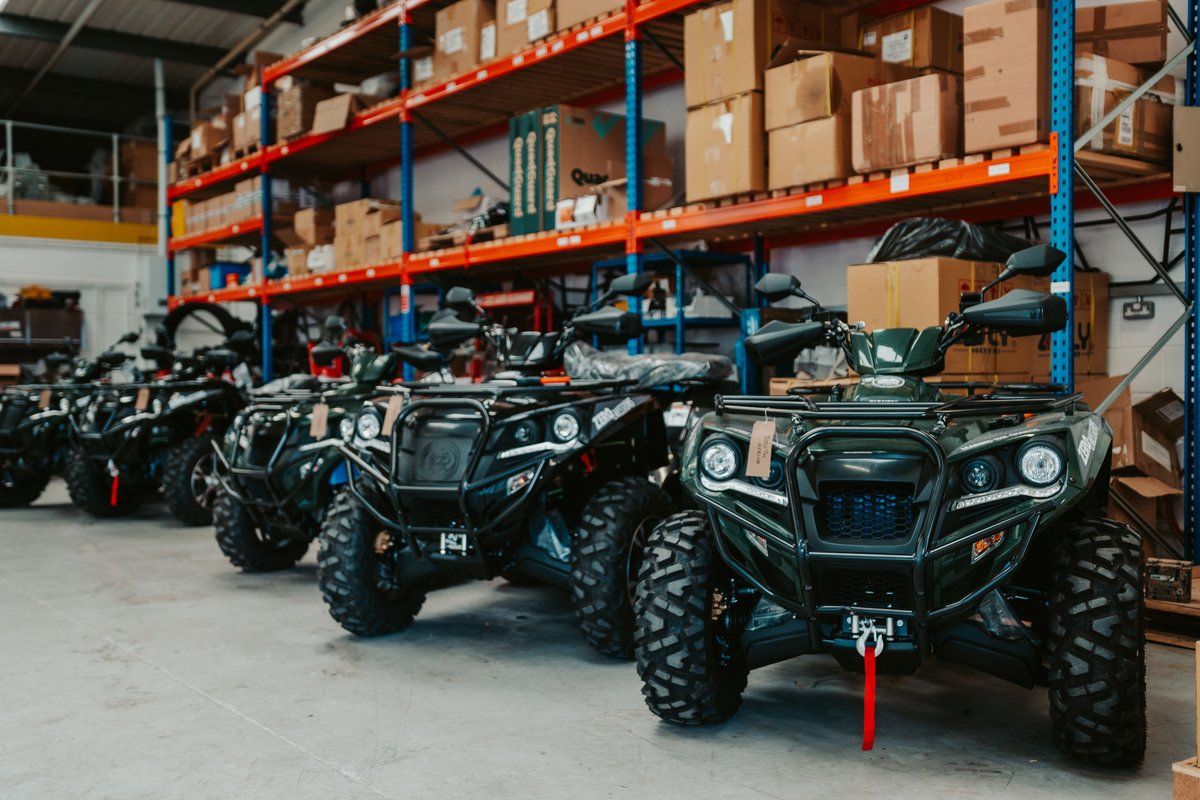 EcoQuads's tweet photo. It's been an 'electric' start to the year for Eco Charger⚡ With bikes being shipped to US &amp; South Africa and our UK team demoing our latest models at LAMMA 23, our warehouse has been very busy! Roll on another busy week 🛞🛞🛞 #Leadingthecharge #MadeinBritain #Availableworldwide https://t.co/dpxx0x9qTw