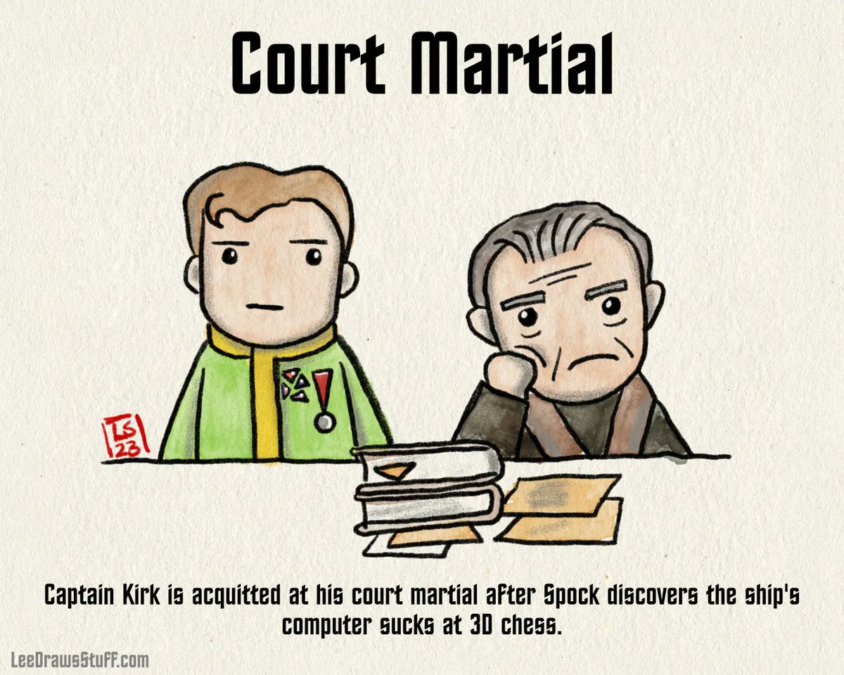 Lee Draws Stuff on Twitter "Star Trek TOS in one sentence Court