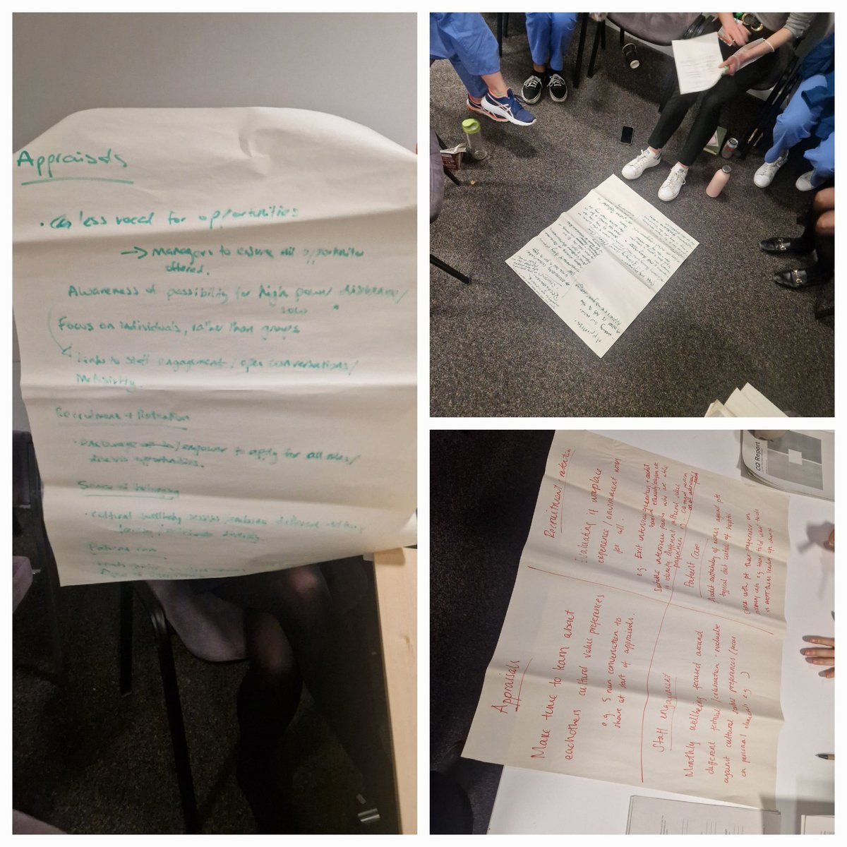 Our Dietetics team came together to brainstorm ideas of how we can put our #culturalintelligence training to use in our appraisals, recruitment, staff engagement (sense of belonging) and patient care. 
Some great things ahead for @RLHDietitians 
@BH_Include actions speak louder!