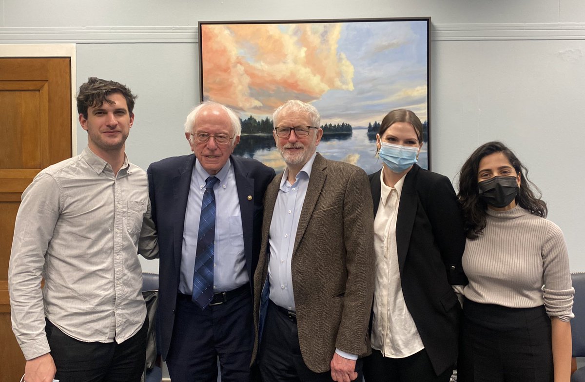 I was pleased to meet today with former leader of the Labour Party @jeremycorbyn and his colleagues at the @ProgIntl and the @corbyn_project. I look forward to working together to build international solidarity toward a future that works for all people. 
