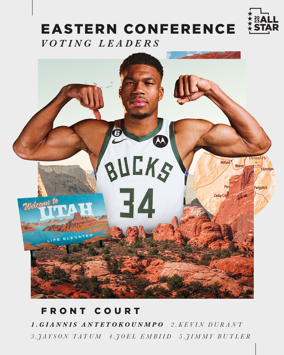 Bucks's tweet photo. Giannis has taken the No. 1 spot!! 

Let's keep it that way by voting for Giannis: 
https://t.co/cn8ocOnTmv https://t.co/ehWOTD3GbY
