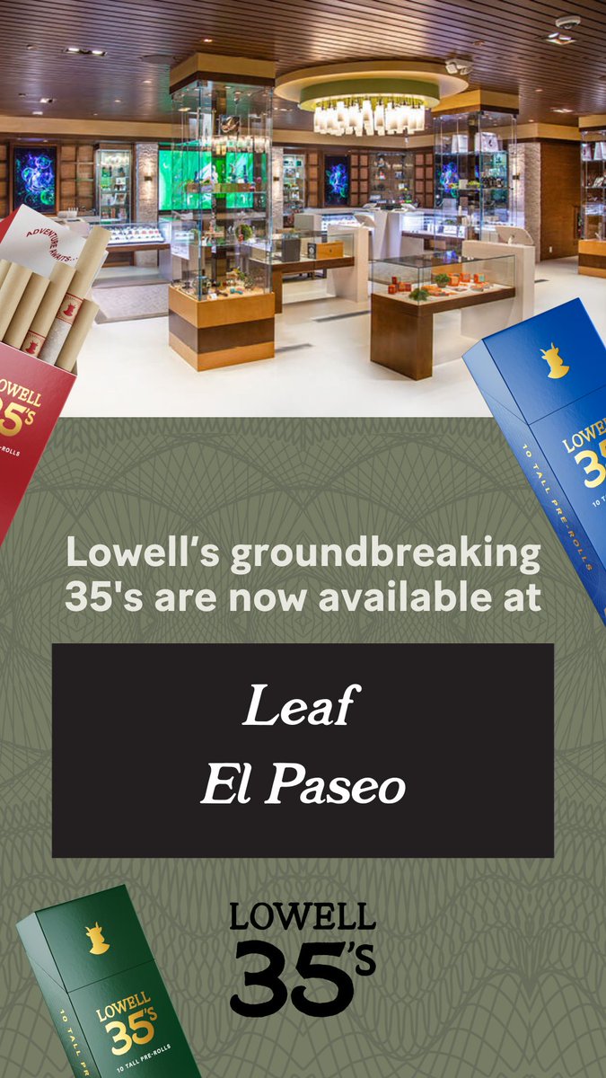 If you're in Palm Desert, you need to stop by our friends at <a href="/LeafElPaseo/">LeafElPaseo</a> and pick up a pack of Lowell 35s! 

#RolledSuperior