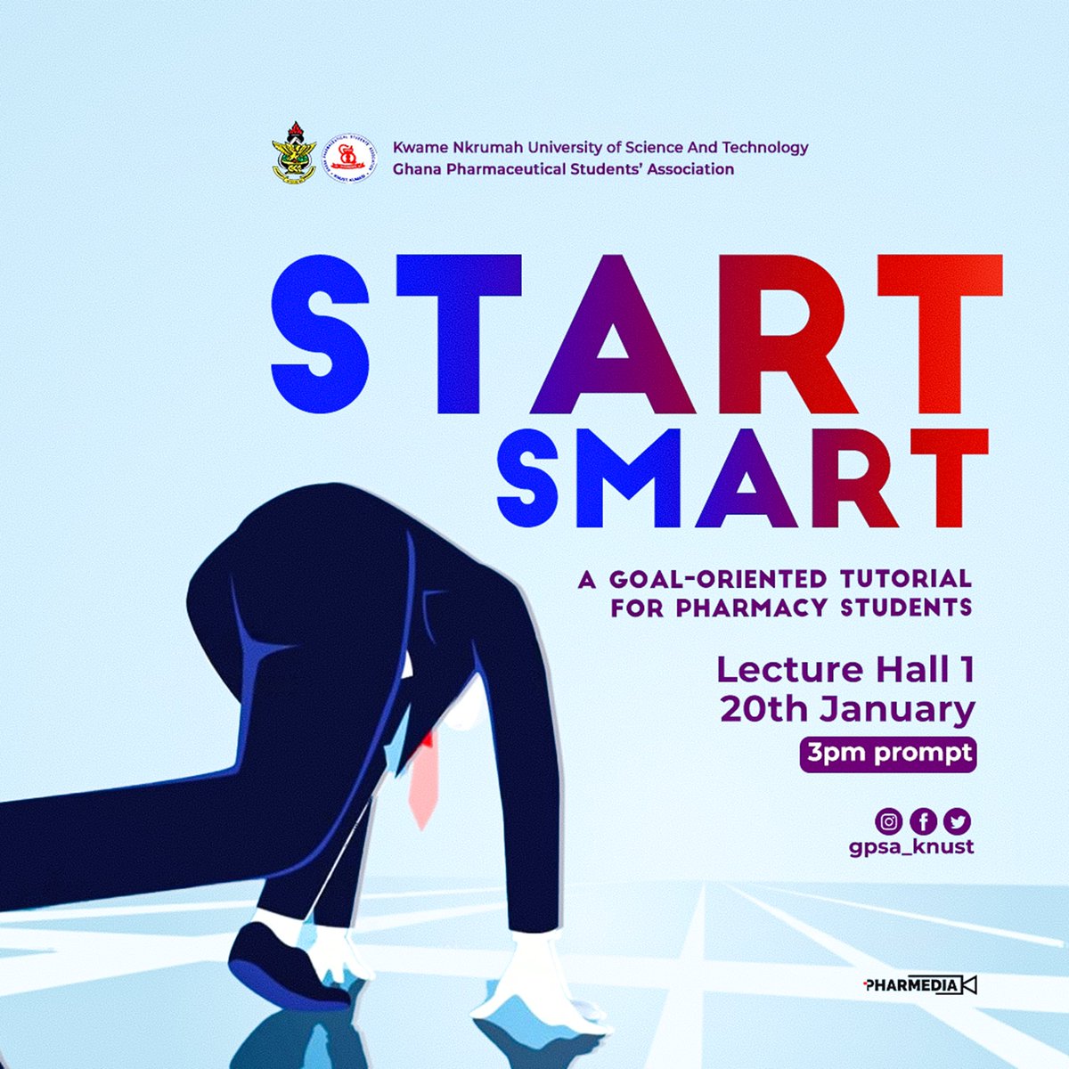 gpsa_knust's tweet photo. Do you want to know how to be a great PharmD student?🥼👨‍🔬
Are you ready for tips to make your 6 year journey an easy one?🤌
The Association Orientation,  Start Smart seeks to enlighten you on them all.🥂 

Date 📅: 20th January, 2023
Venue🏠: Lecture Hall 1
Time⏰: 3pm prompt https://t.co/vxbJWdxac0