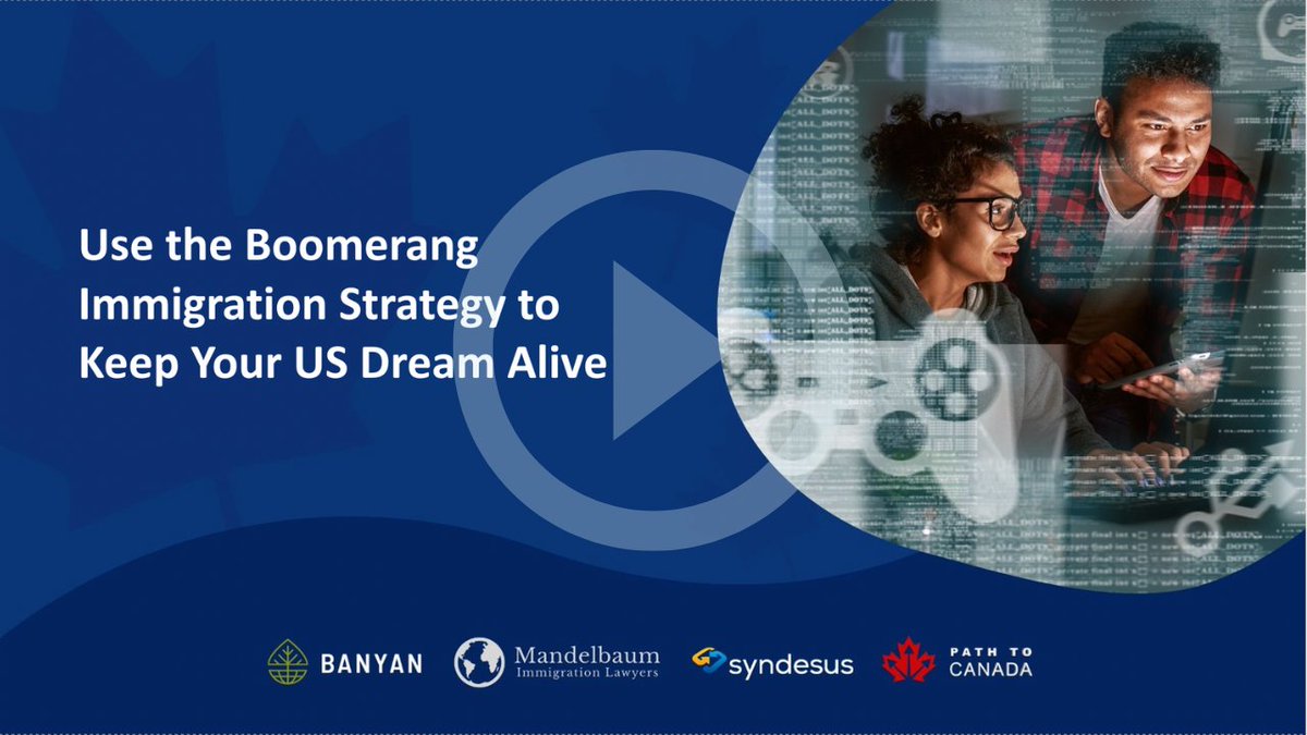 Are you a #tech worker on an #H1B or #OPT looking to remain in the US, remain in Canada, or go between Canada and the US? We recently hosted a webinar with @SKhedekar on what options are available. Watch the recording at:  syndesus.co/3wfazVw