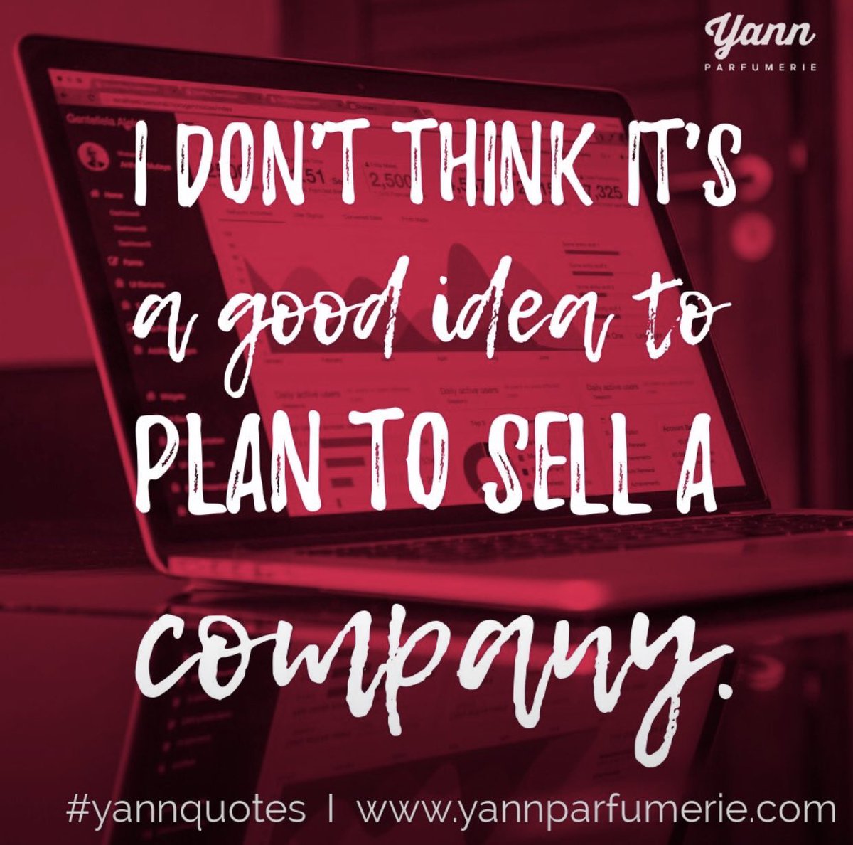 yannparfumerie's tweet photo. I don’t think it’s a good idea to sell a company.

#yannquotes | https://t.co/aLhbXjq4vV https://t.co/rB9hNyVO0E