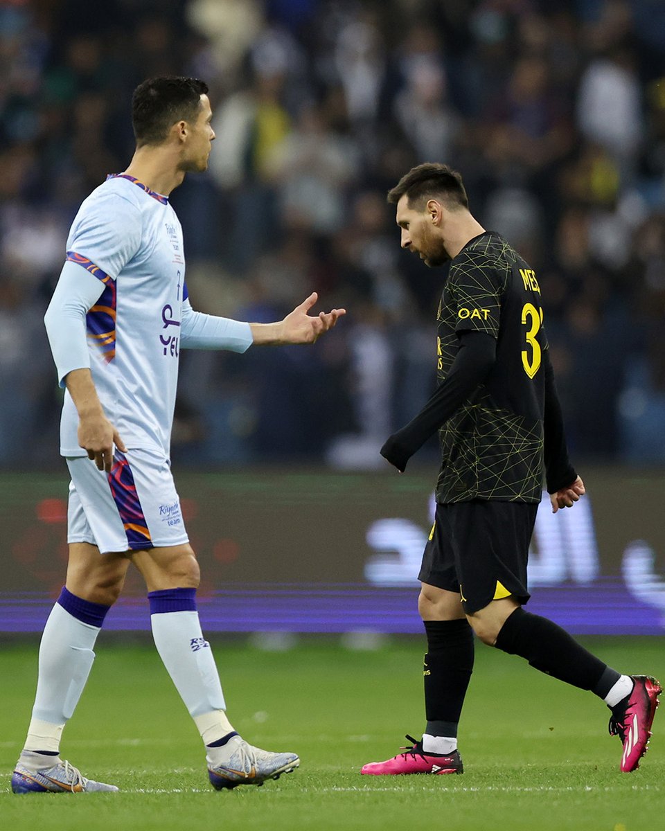 FIFAWorldCup's tweet image. Two legends crossing paths for the last time?