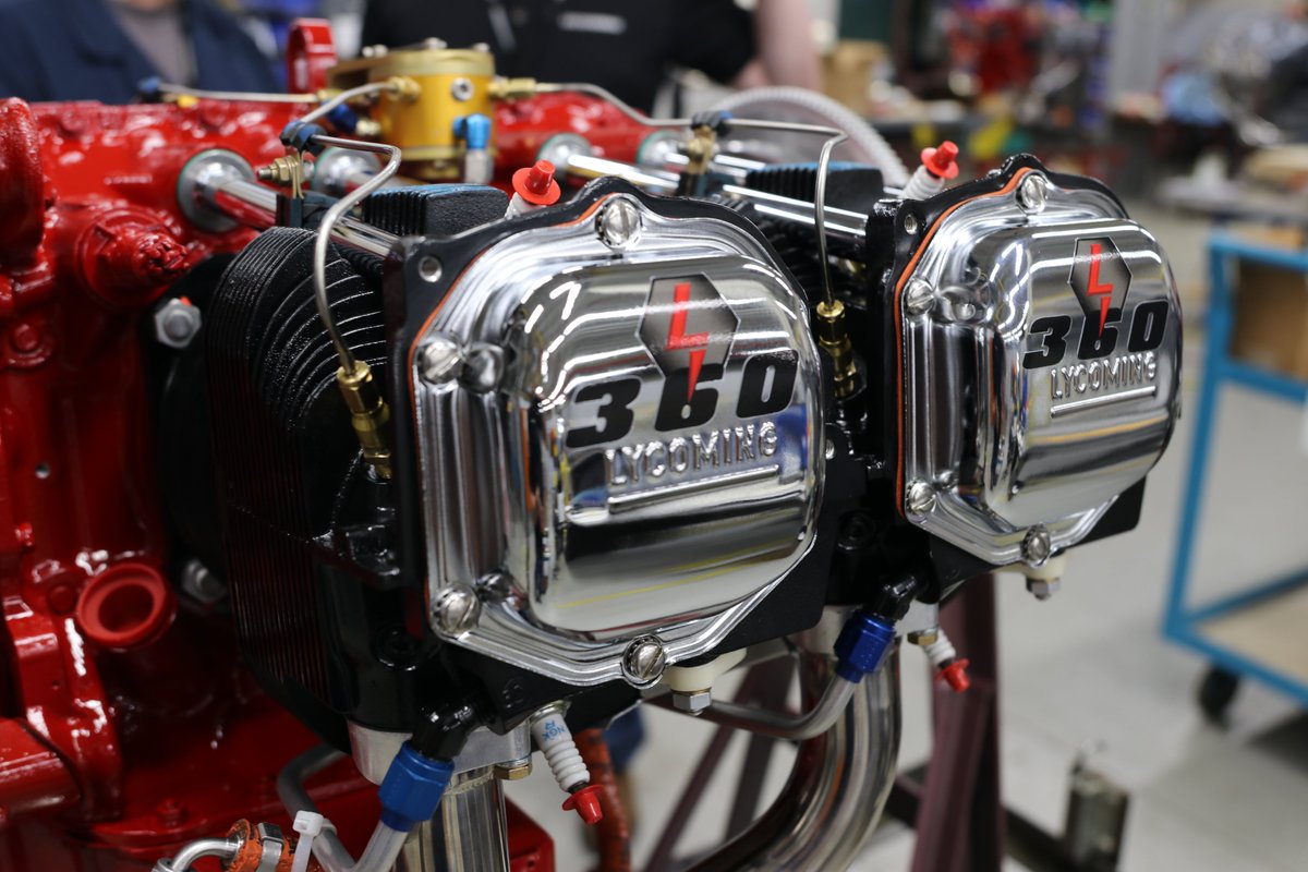 LycomingEngines's tweet photo. It’s #ThunderboltThursday! Our Thunderbolt Engines are built by a two-man team from start to finish to ensure each powerplant is built exactly how the customer wants it.
#ThunderboltEngine #ThunderboltEngines #LycomingEngines #PoweredByLycoming #Aviation #Engines #Aviation4u https://t.co/a72R6XUcXR
