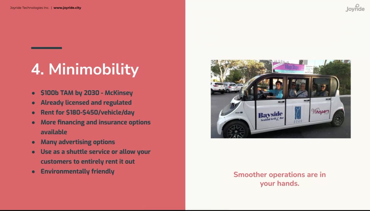 me_groomy's tweet photo. #minimobility is the new word in my vocabulary. @McKinsey says is a $100B TAM by 2030. Learned something today thanks to @MicromobilityCo @JoyrideCity https://t.co/0RtCB1Vi03