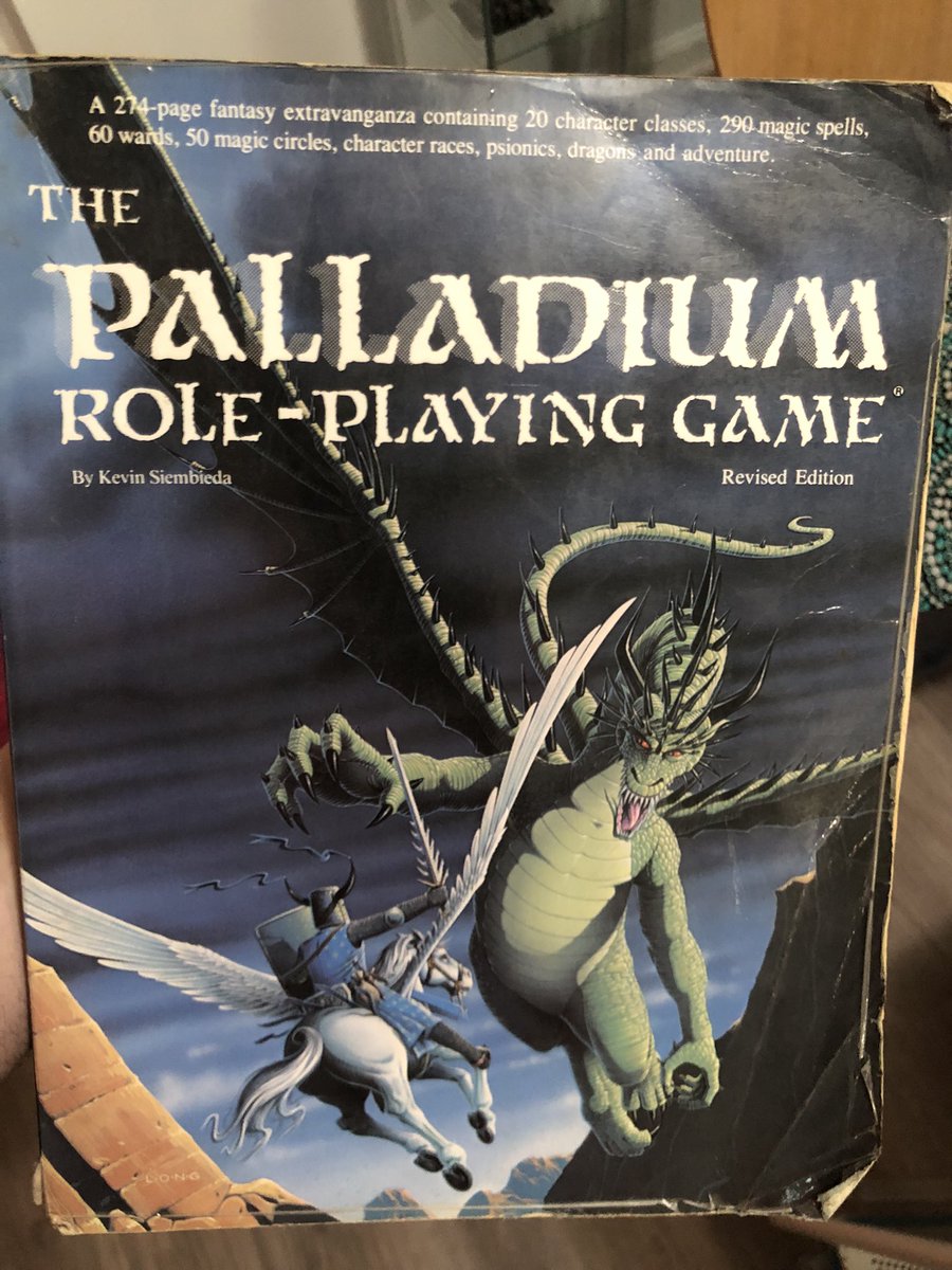 EtnaPlays's tweet photo. Found a well loved copy at the local game store — heard good things from a few podcasters. Interested to hear other’s experiences #ttrpg #rpg #palladium #osr https://t.co/15cylowB5E
