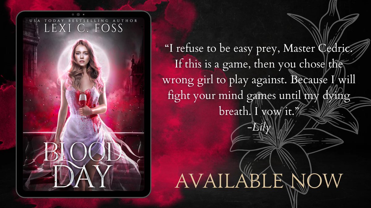 LexiCFoss's tweet image. 𝗕𝗹𝗼𝗼𝗱 𝗗𝗮𝘆
The deadly graduation ceremony that dictates who I will become in this world run by vampires and lycans.

𝙏𝙝𝙚𝙧𝙚 𝙞𝙨 𝙣𝙤 𝙚𝙨𝙘𝙖𝙥𝙚. 𝙉𝙤𝙬𝙝𝙚𝙧𝙚 𝙩𝙤 𝙧𝙪𝙣. 𝙊𝙗𝙚𝙮 𝙤𝙧 𝙙𝙞𝙚.

𝗣𝘂𝗿𝗰𝗵𝗮𝘀𝗲 𝗹𝗶𝗻𝗸 ➞  geni.us/BloodDayDuet 

#BloodDay