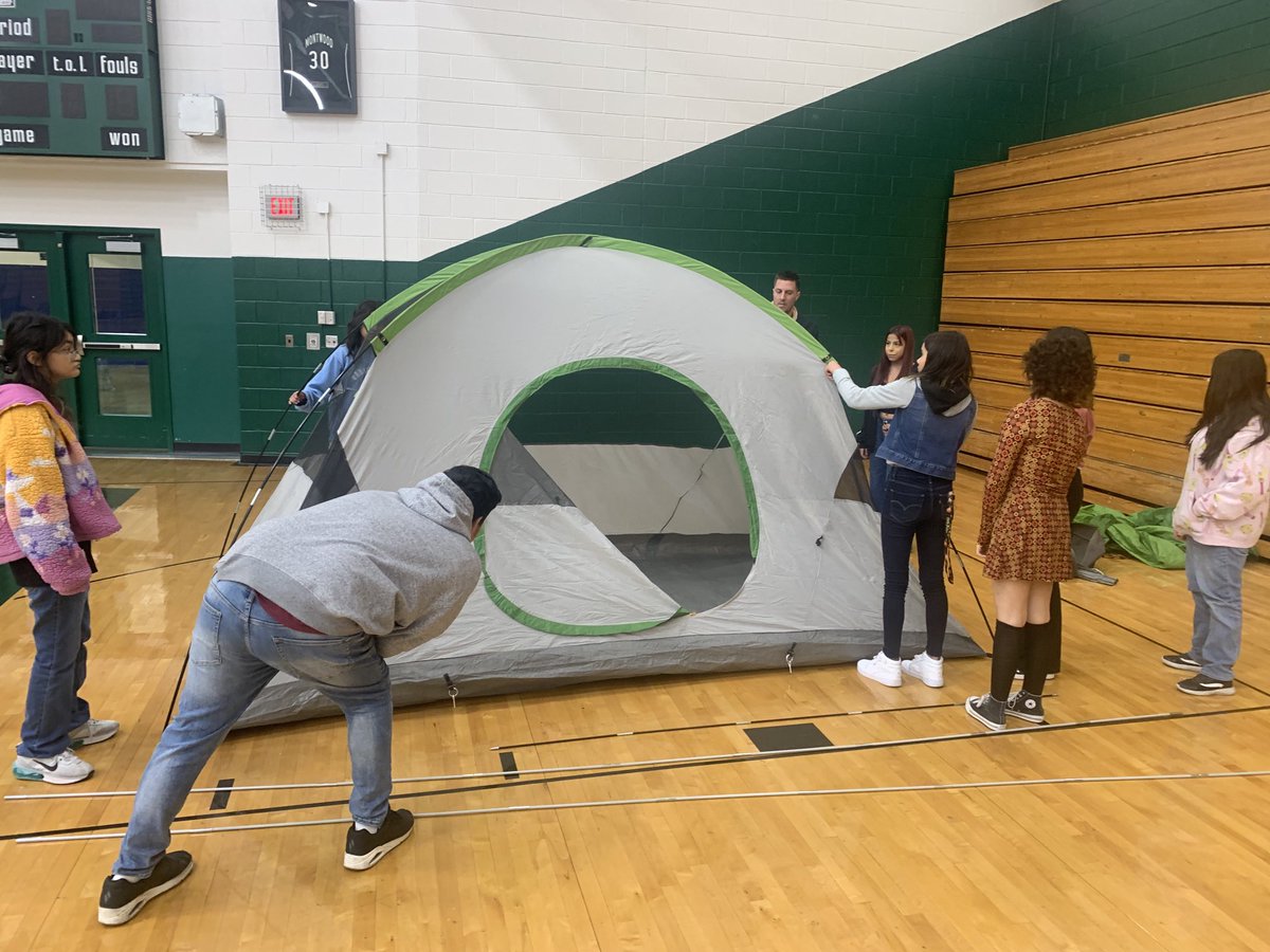 CoachGuzman_MHS's tweet photo. Day 2 Outdoor Adventure Physical Education at Montwood High School. Students observed tent safety and assembly yesterday. Today, team work made to tent work 😄. #physicaleducation ⁦@MontwoodHS⁩ ⁦@CoachTucker_MHS⁩ https://t.co/d01KDVwiHs
