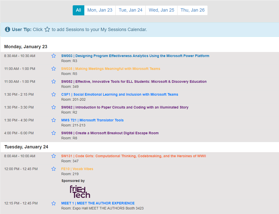 sethfewell's tweet photo. Total #FOMO post, but I'm loving reading through the #FETC23 schedule. It's got a ton of great-looking sessions highlighting the outstanding ways that @MicrosoftEDU is driving the future of #Education. If you're going to #FETC, don't miss these!
https://t.co/qWkhnMIEmN https://t.co/KdWnoDgSKy